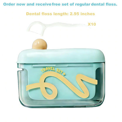Travel-sized storage case - features an automatic pop-up dispenser, portable and refillable, perfect for oral care at home, in restaurants, and while traveling.