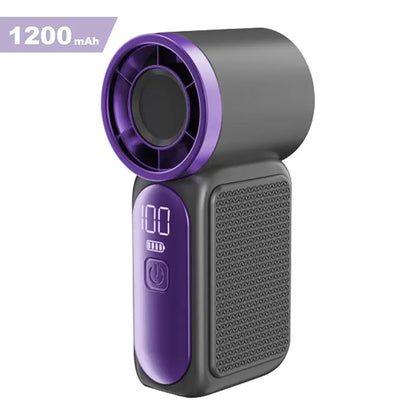 Mini Handheld Fan with LED Display – 6-Speed Turbo Pocket size Fan for Women. USB Rechargeable, High-Speed Cooling for Travel & Makeup. Perfect Gift. Portable Refrigeration