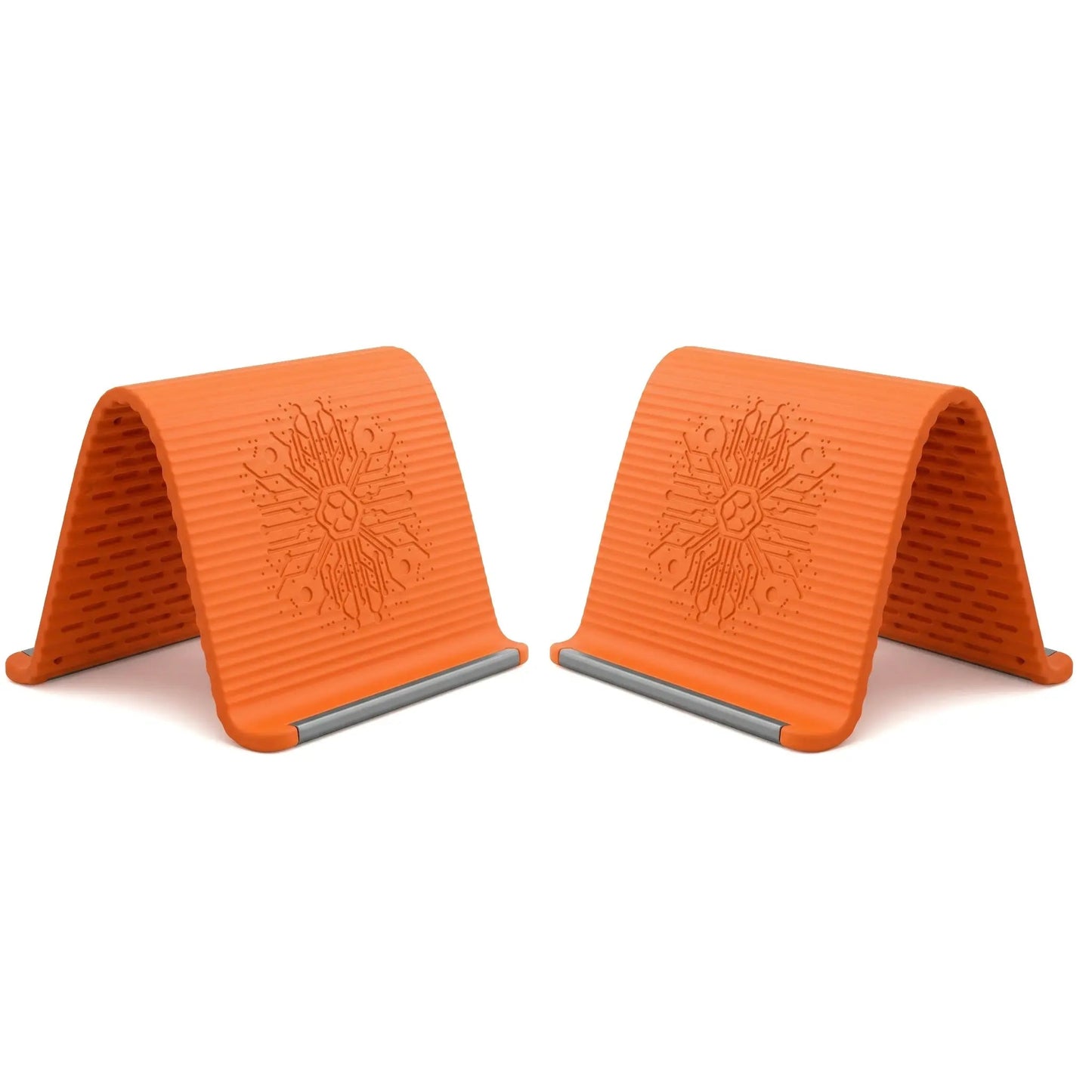 Soporte de teléfono de aluminio y silicona flexible, diseño plegable y enrollable, soporte de escritorio antideslizante universal ajustable para teléfono, tablet, portátil, soporte ergonómico portátil para el hogar, la oficina y viajes-YY