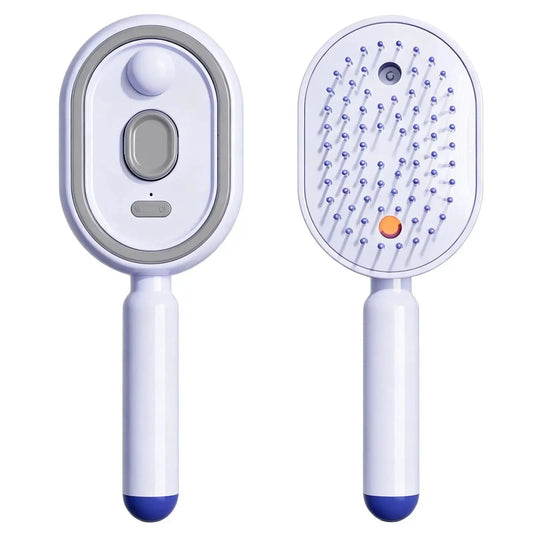 Electric Spray Air Cushion Massage Comb | Essential Oil Mist Hair Care Comb | Self-Cleaning Anti-Tangle | Anti-Static Volumizing Aromatherapy Comb